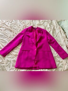 Orchid Pink Sz S Express Lined Blazer Jacket